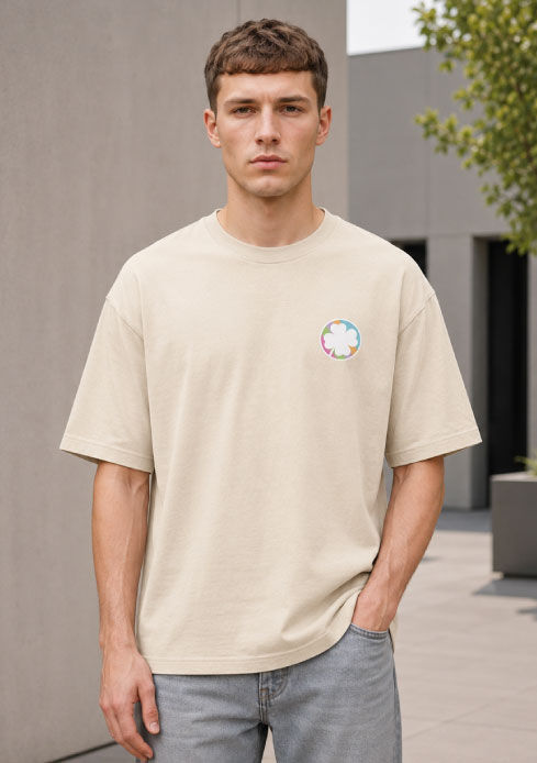 Second image of Men’s Panda Mood Back Print Oversized T-Shirt